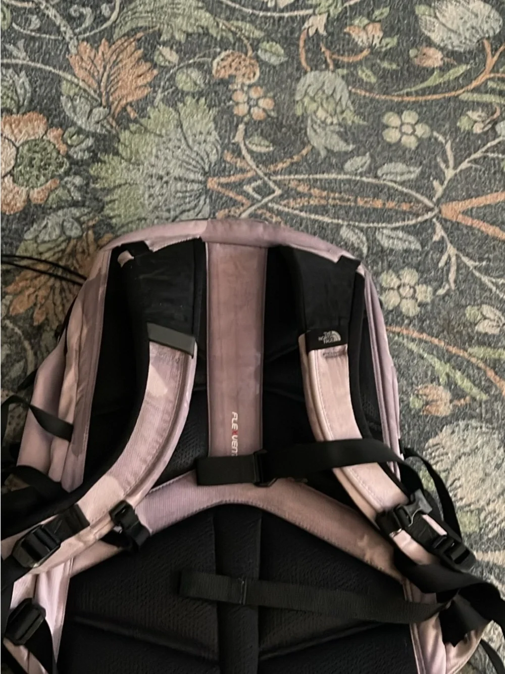 The North Face Light Pink Men’s Daypack Backpack with Black Accents
